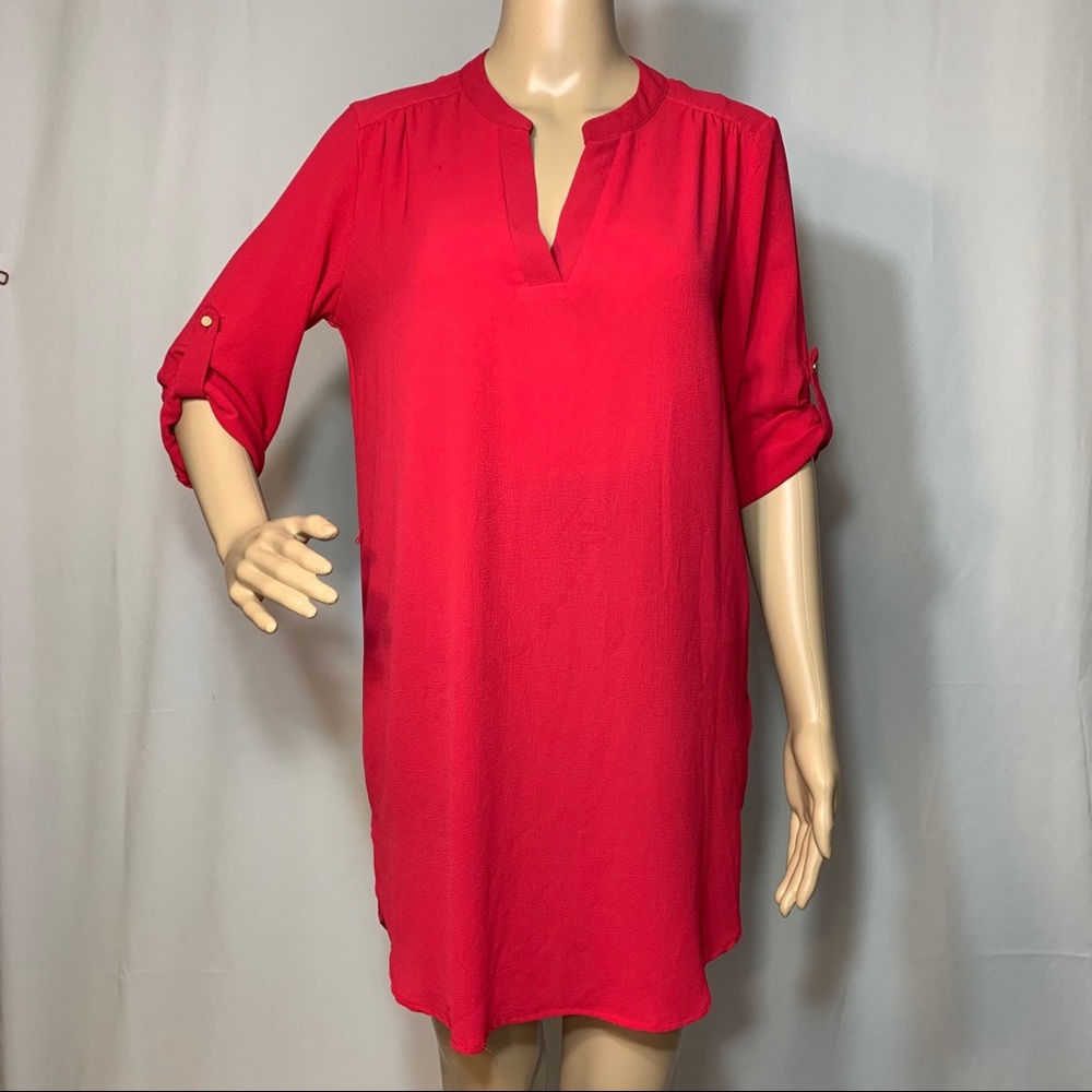 🩷 Meraki Anthropologie Hot Pink Tunic Size Small